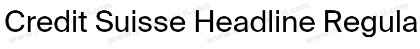 Credit Suisse Headline Regular字体转换
